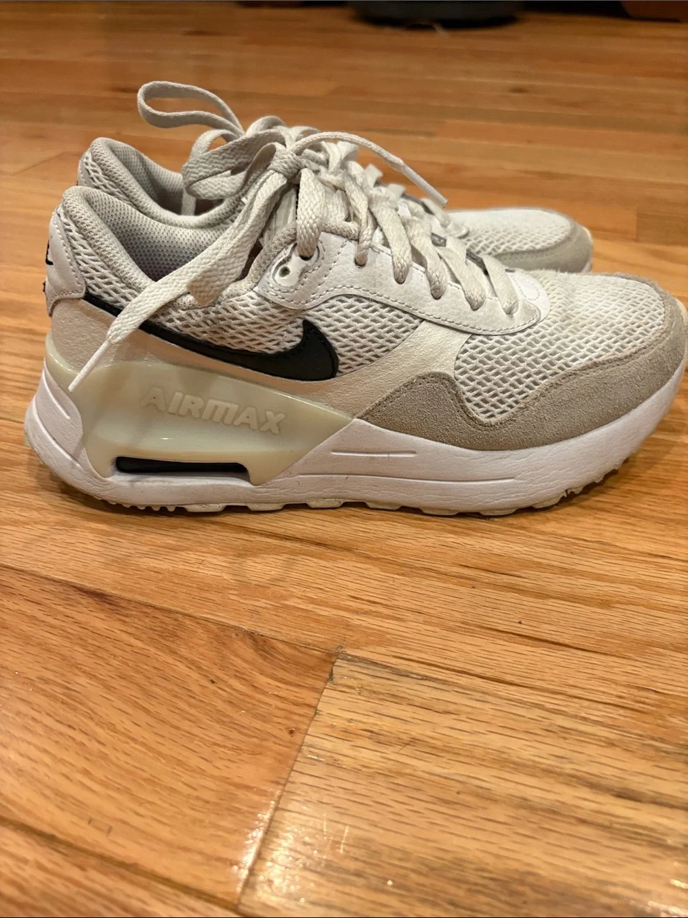 Nike Air Max Beige and Black Casual Sneakers